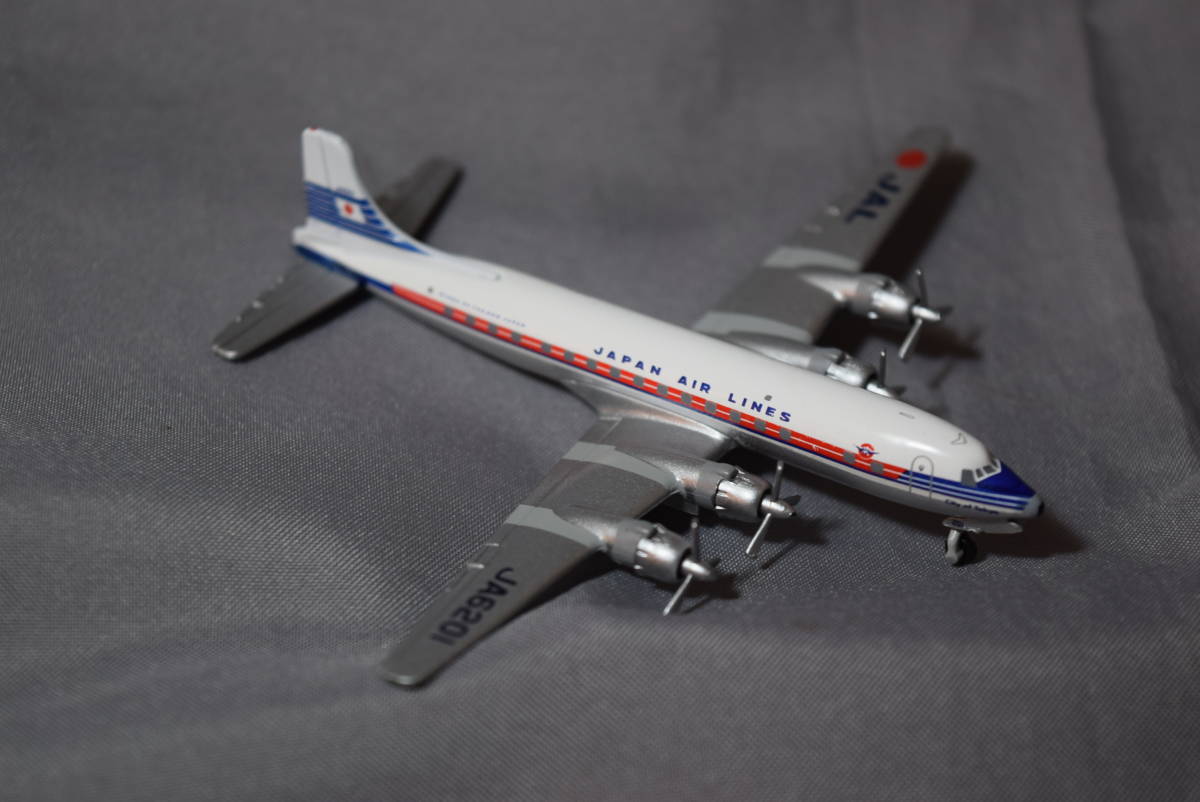 # rare 1/400makdo flannel da glass DC-6B Japan Air Lines JAL the first period painting [ inspection ] international line JAPAN AIRLINES Dragon Gemini Herpa 
