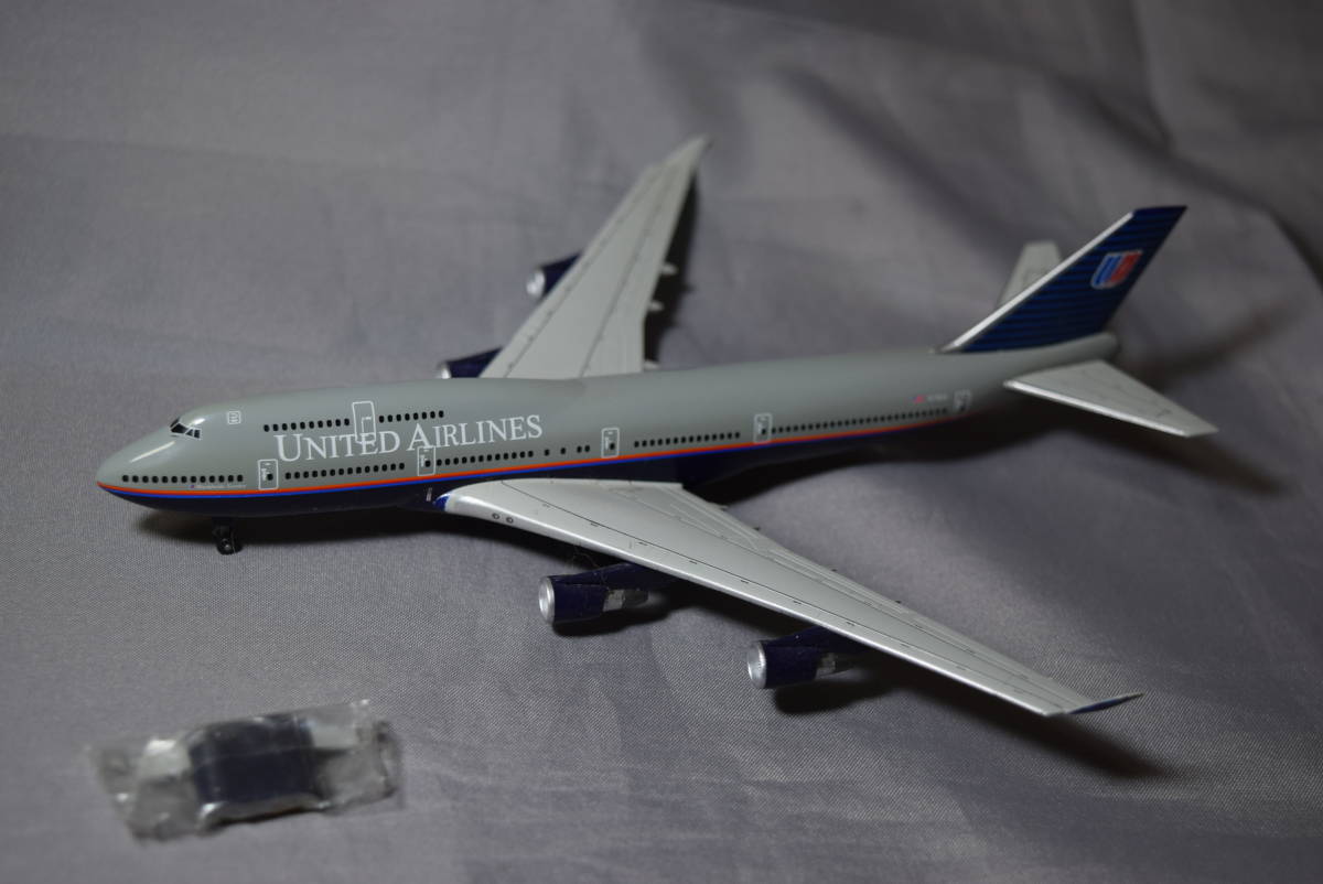 ■稀少1/400 ドラゴンDRAGON ユナイテッド航空UNITED旧塗装ボーイングB747-400【検】Boeing ジェミニ ヘルパの画像3