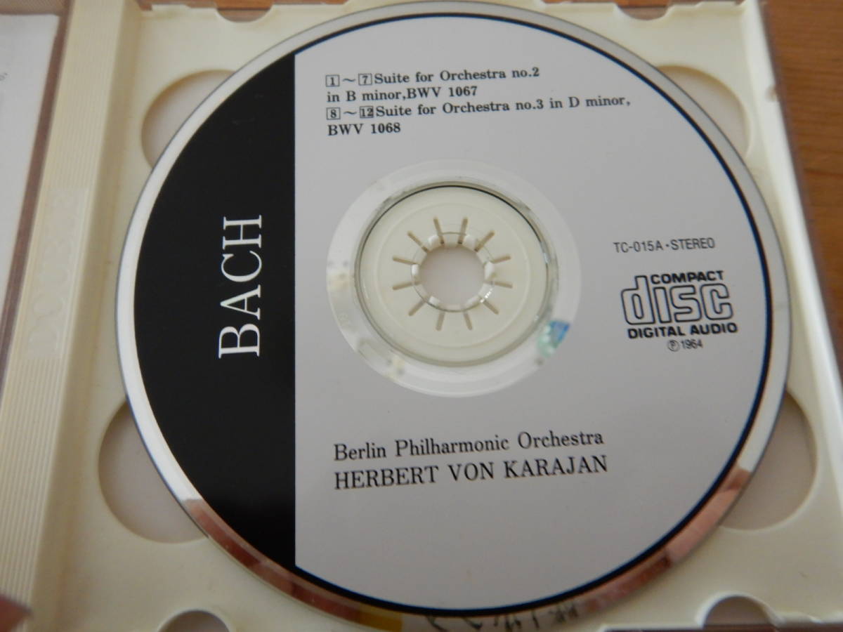 即決送料無料2枚組CD / バッハ『 管弦楽組曲第2番・第3番・オルガン傑作集 』指揮：カラヤン（第3番） TC-015_画像2
