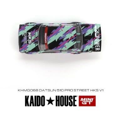 1/64　KAIDO HOUSE　MINI GT　★　ダットサン KAIDO 510ブロストリート HKS V1 ( 左ハンドル )　KHMG068　★ 街道ハウス DATSUN MINI-GT_画像3