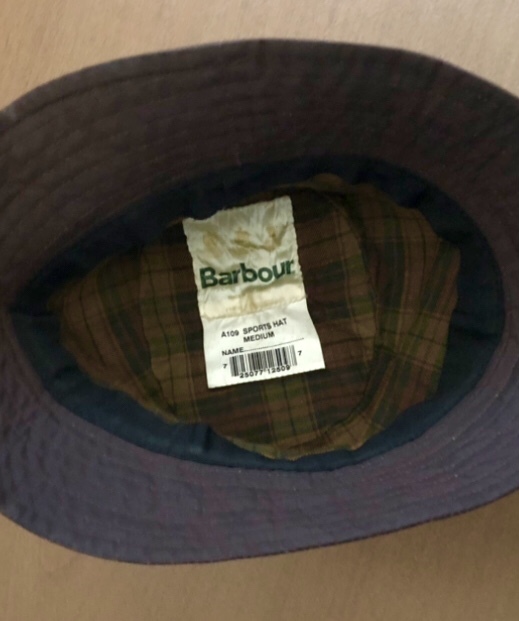 Barbour ハット WAX スポーツ HAT オイル 茶色 ブラウン 帽子 イギリス 英国 ブランド 好きに も VINTAGE バブアー 共用 シェア_画像4