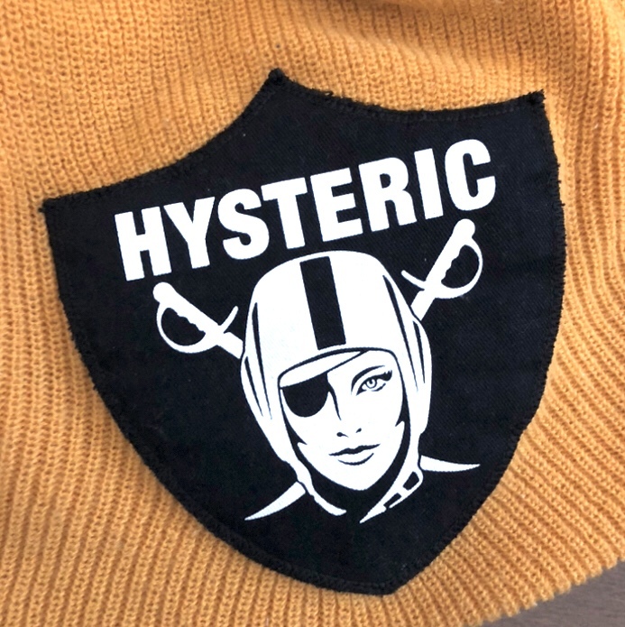 HYSTERIC GLAMOUR 日本製 ニット キャップ WOMAN PIRATE パッチ HG ビーニー 北村信彦 HYS ヒステリック グラマー 帽子 ワッチ CAP シェア_画像2