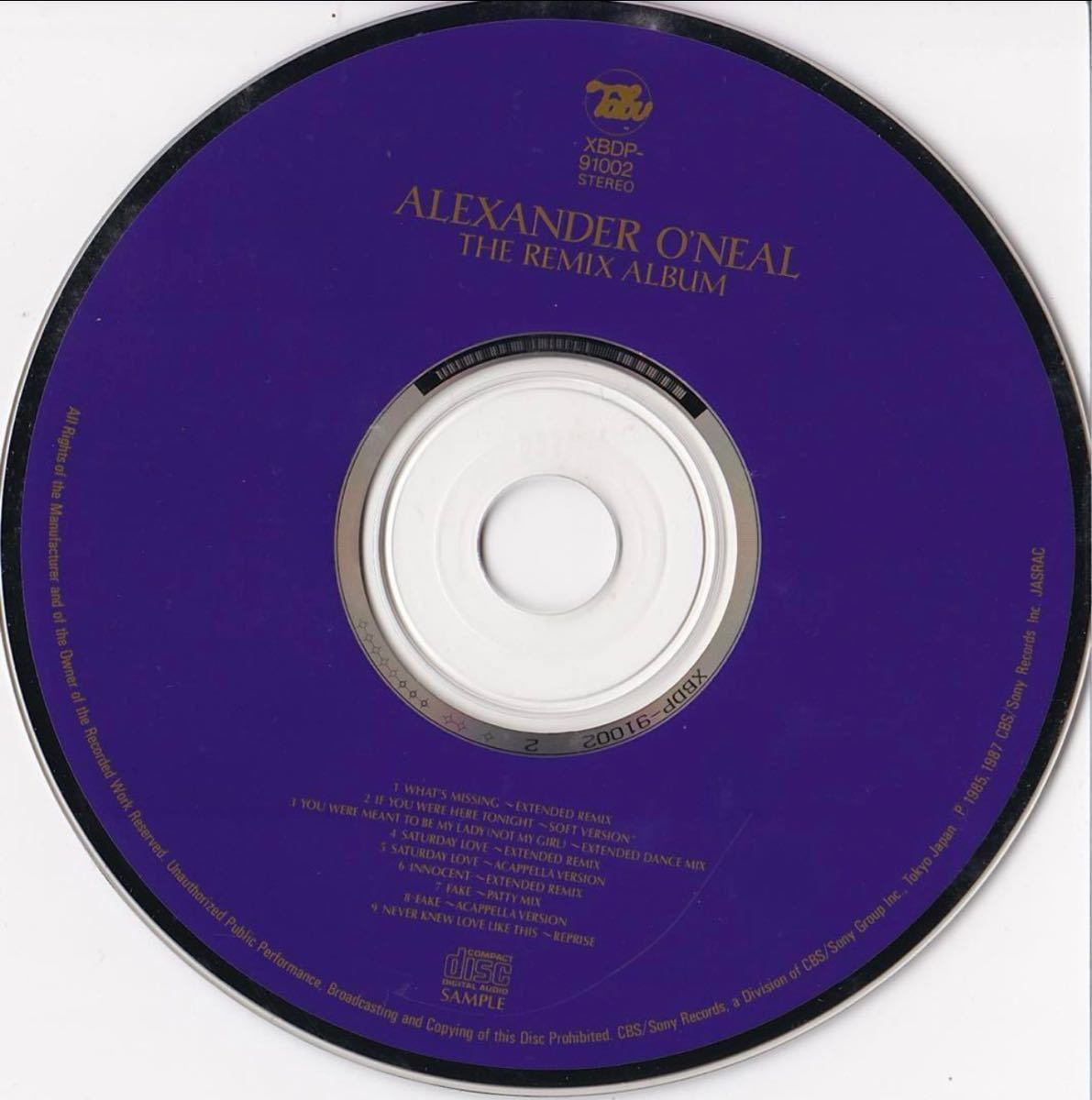 Alexander O'Neal / The Remix Album★プロモーションサンプラーCD アレキサンダー・オニールの画像6
