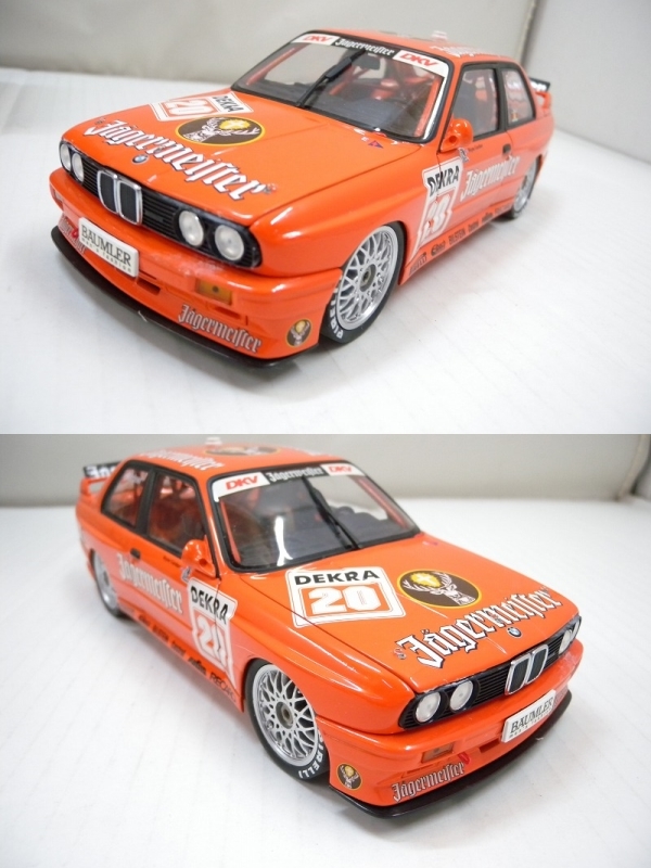 C4987★ミニチャンプス 1/18 BMW 320i / M3 ミニカー 2台セット まとめ売り ※各外箱破損有 中古現状渡し_画像2