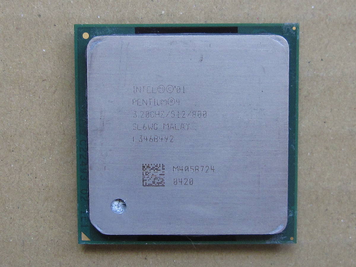 ソケット478 Northwood Pentium 4 3.2GHz 3.20GHZ/512/800 4980/50113 _画像1