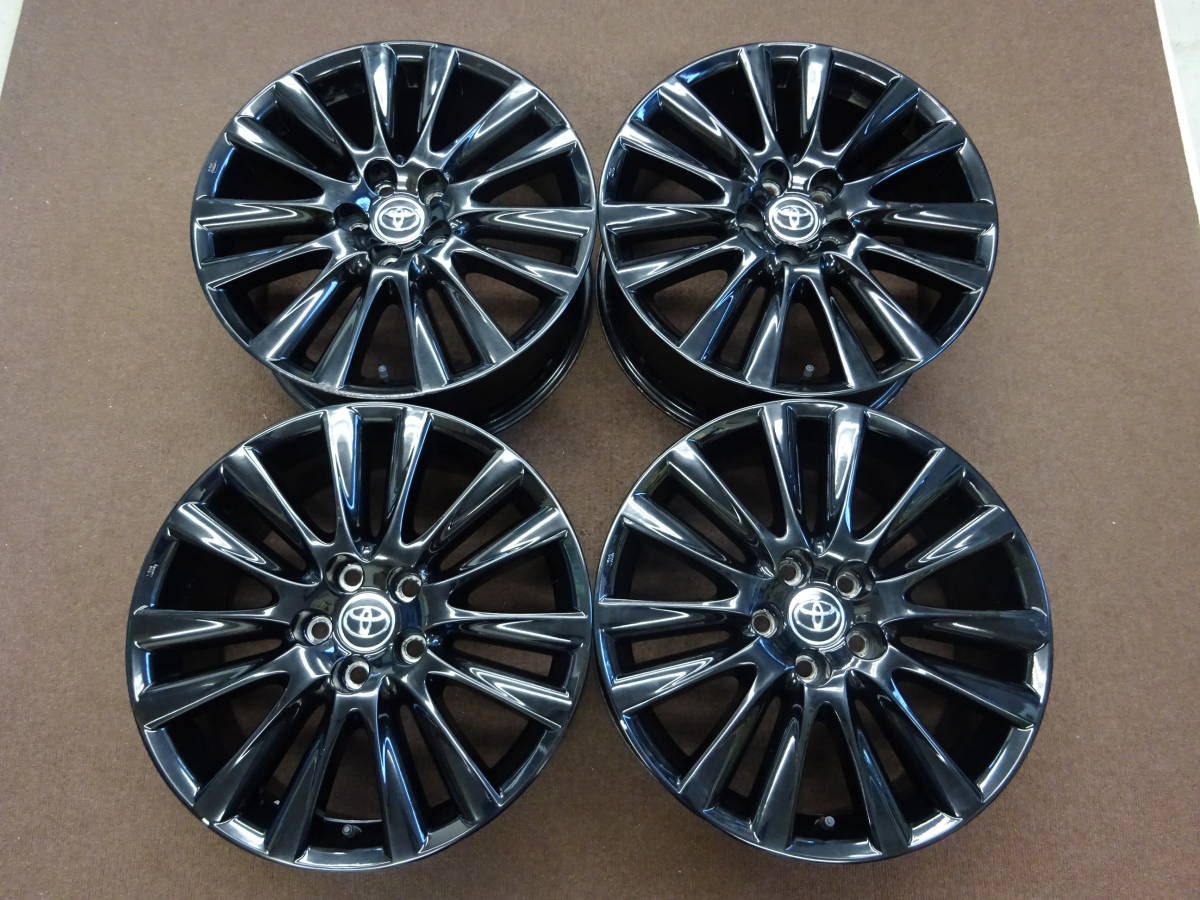 A-15　トヨタ　ハリアー　純正　（黒）　18×7.5J ET45 PCD114.3 5H 4本　人気商品　アルファード ヴェルファイア　TOYOTA 車　等に是非 ！_画像1