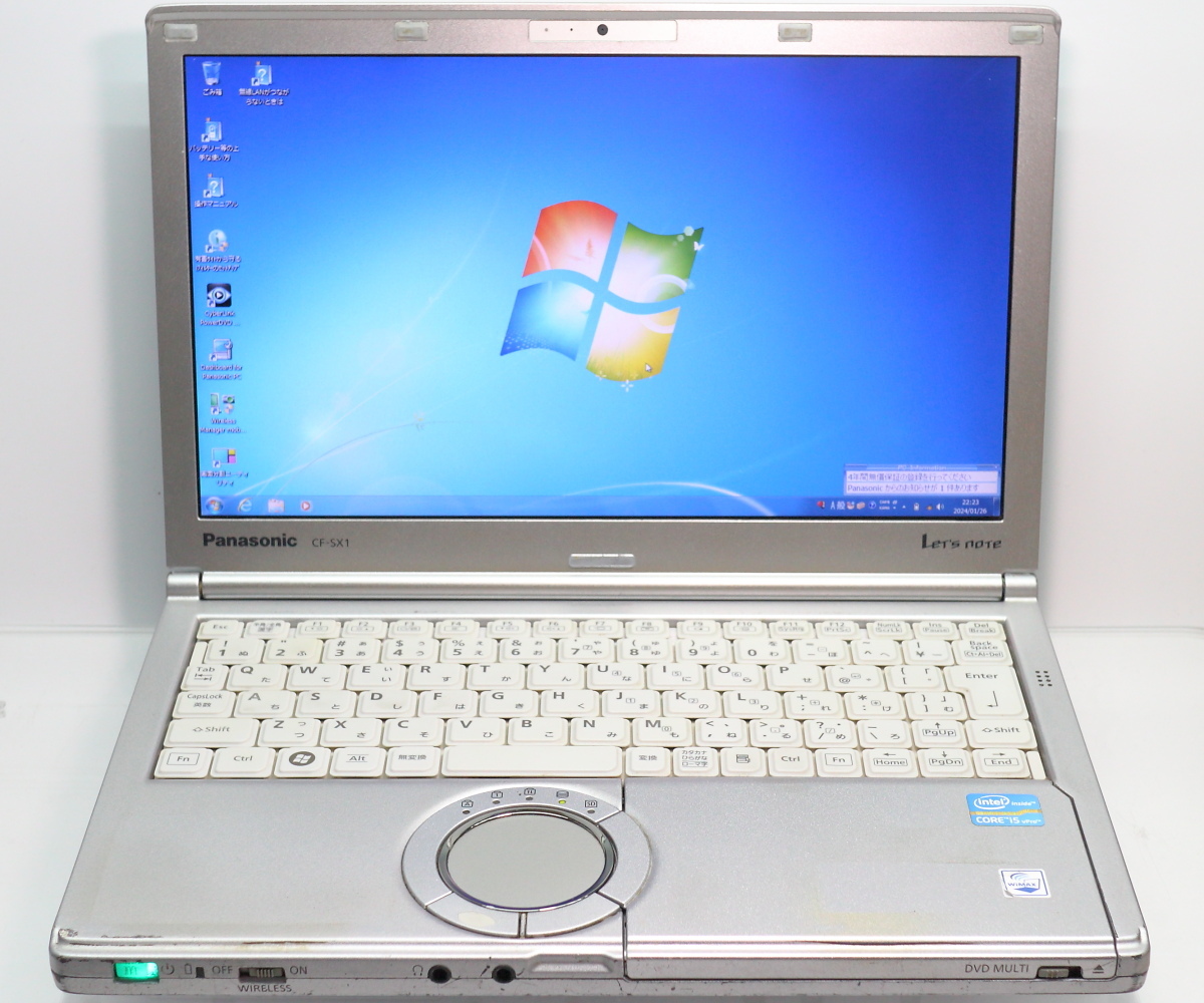 Panasonic Let’s note SX1 CF-SX1GGRYS/Core i5-2540M vPro/4GBメモリ/HDD320GB/DVD/WWAN/12.1TFT HD+/Windows7 Professional 64bit #0125_画像1