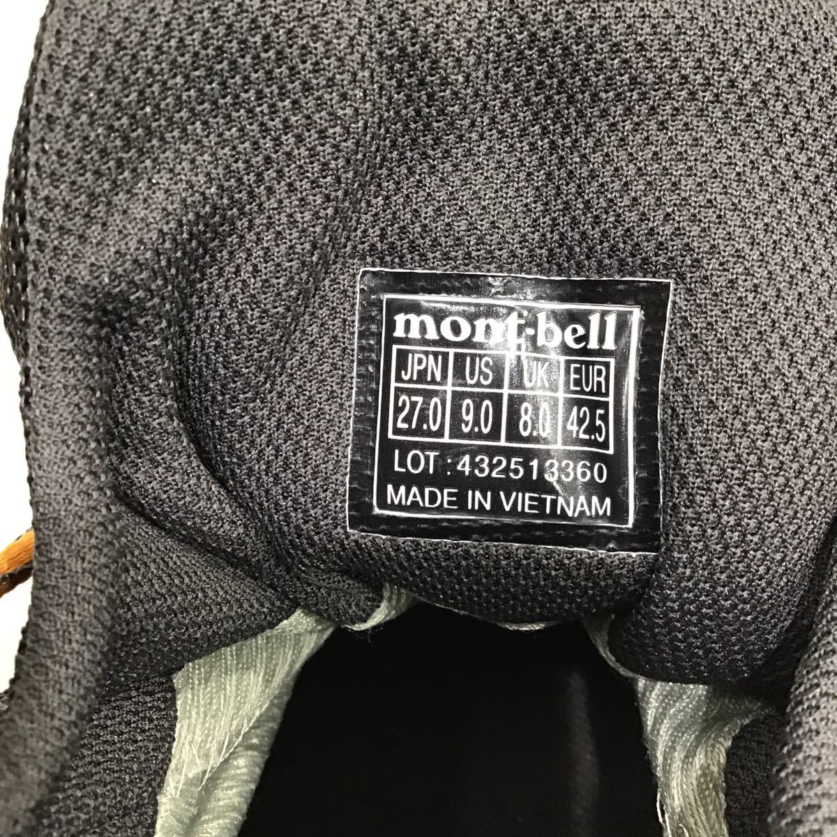 【mont bell モンベル 】432513360 トレッキング ブーツ 27.0cm カーキ ゴアテックス 2401oki_画像7