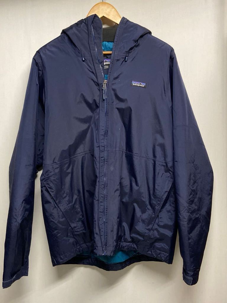 【patagonia パタゴニア 】83716FA16 Ms Insulated Torrentshell ナイロンジャケット Lサイズ ネイビー ナイロン ジップ破損 2401oki