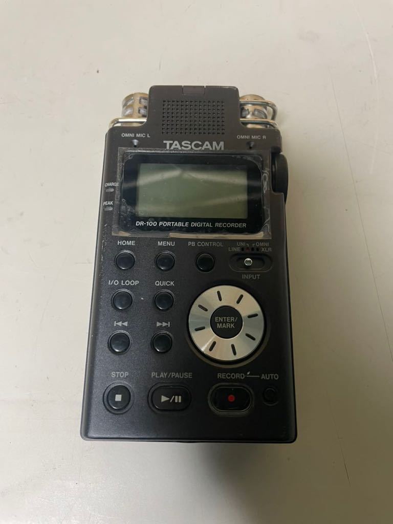 N1010/TASCAM DR-100 ICレコーダー PORTABLE DIGITAL RECORDER 難あり_画像1