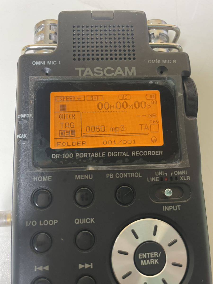 N1010/TASCAM DR-100 ICレコーダー PORTABLE DIGITAL RECORDER 難あり_画像6