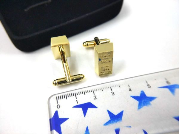 カフスボタン カフリンクス 金塊 GOLD ゴールド 面白_画像6