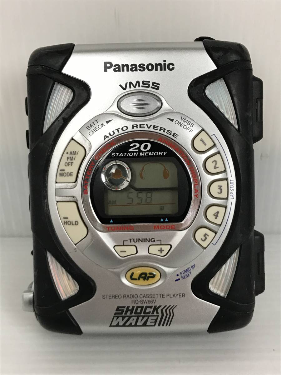Panasonic パナソニック ラジオカセットテープ SHOCK WAVE RQ-SW66V ラジオ動作 ポータブル カセットプレーヤー_画像1