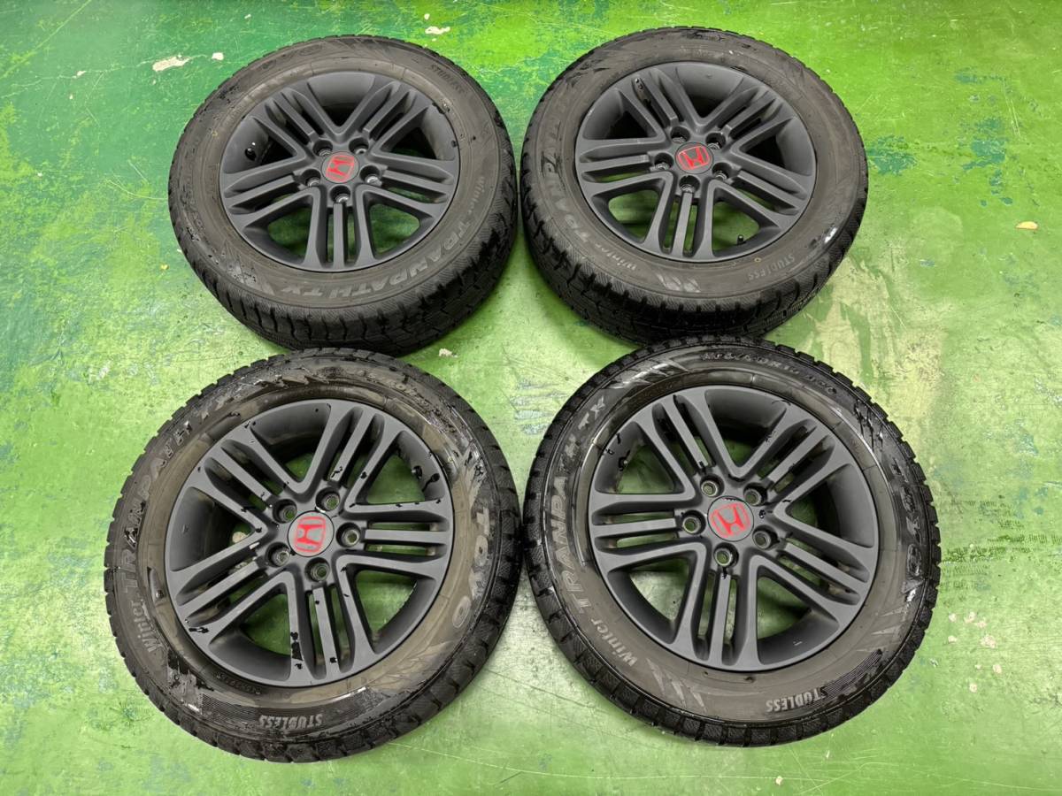 【ジャンク品】ホンダ 純正アルミホイール スタッドレスタイヤ 4本セット 16インチ 205/60R16の画像1