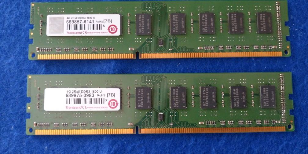 Transcend DDR3-1600U-4GB×2本　ジャンク_画像1