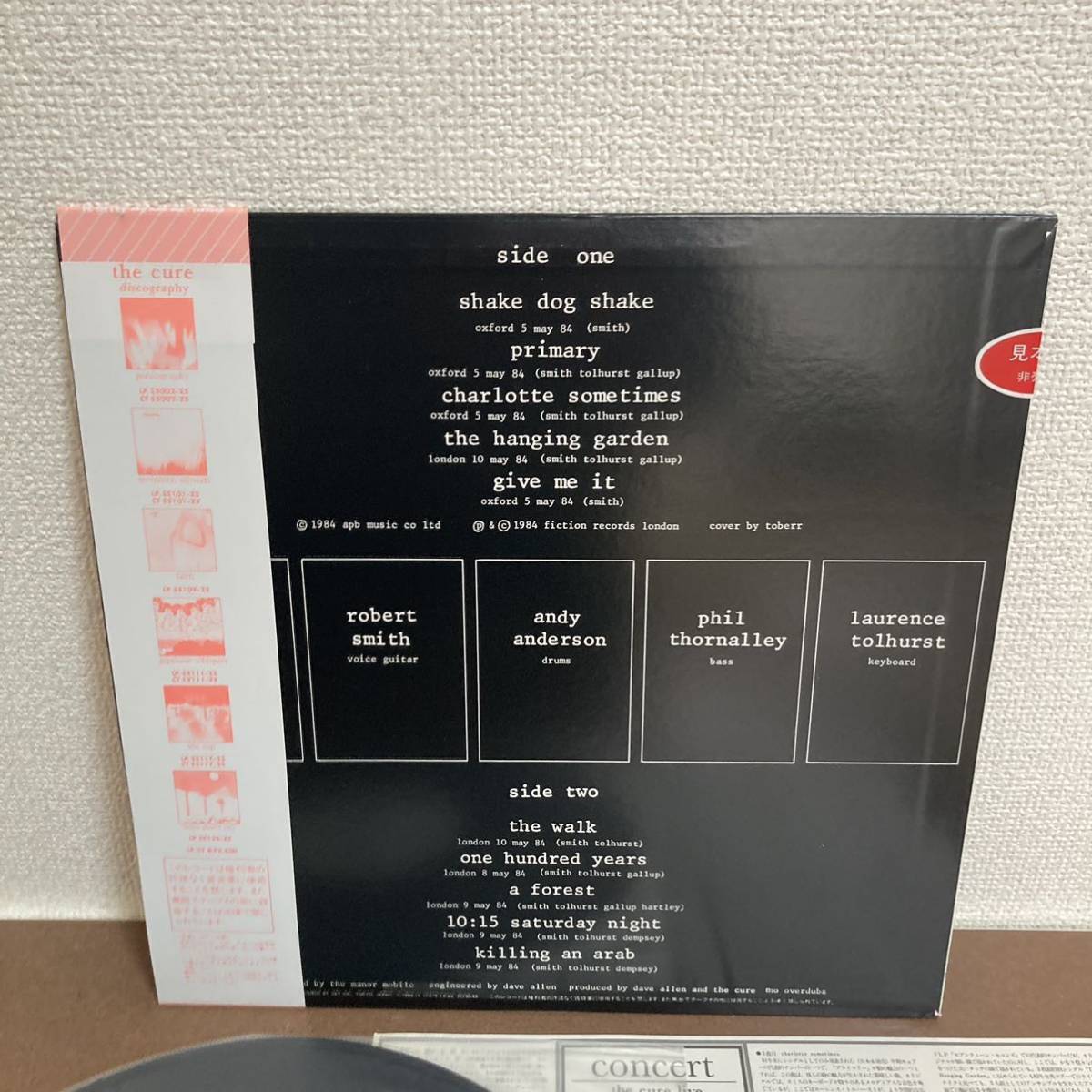 [美品！] The Cure キュアー - Concert キュアー・ライブ live LP レコード 国内盤 帯付き 見本盤 VAP盤_画像4