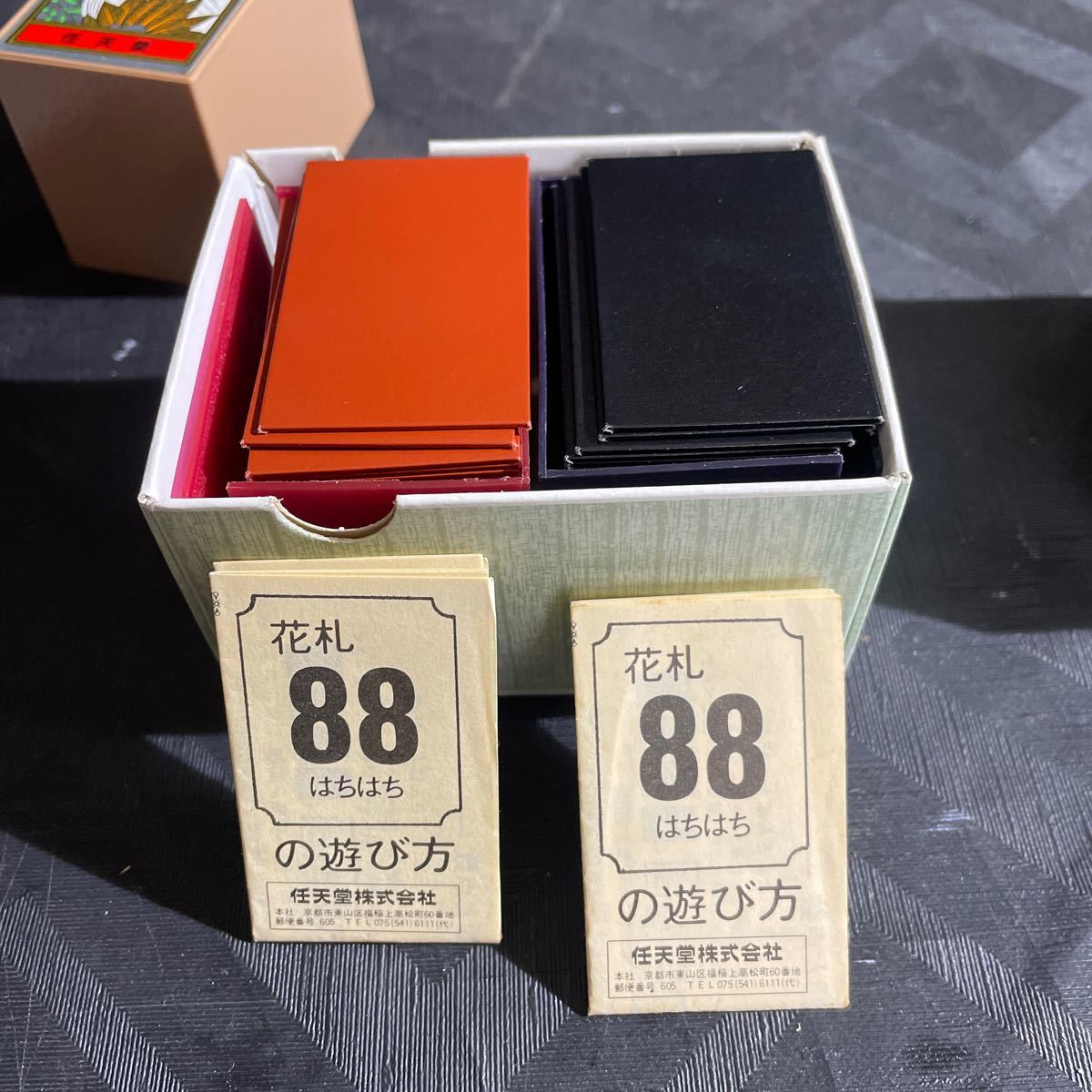 任天堂　花札　天狗　赤と黒セット　　1990年代品　　　デッドストック　カードゲーム レトロ 玩具_画像3