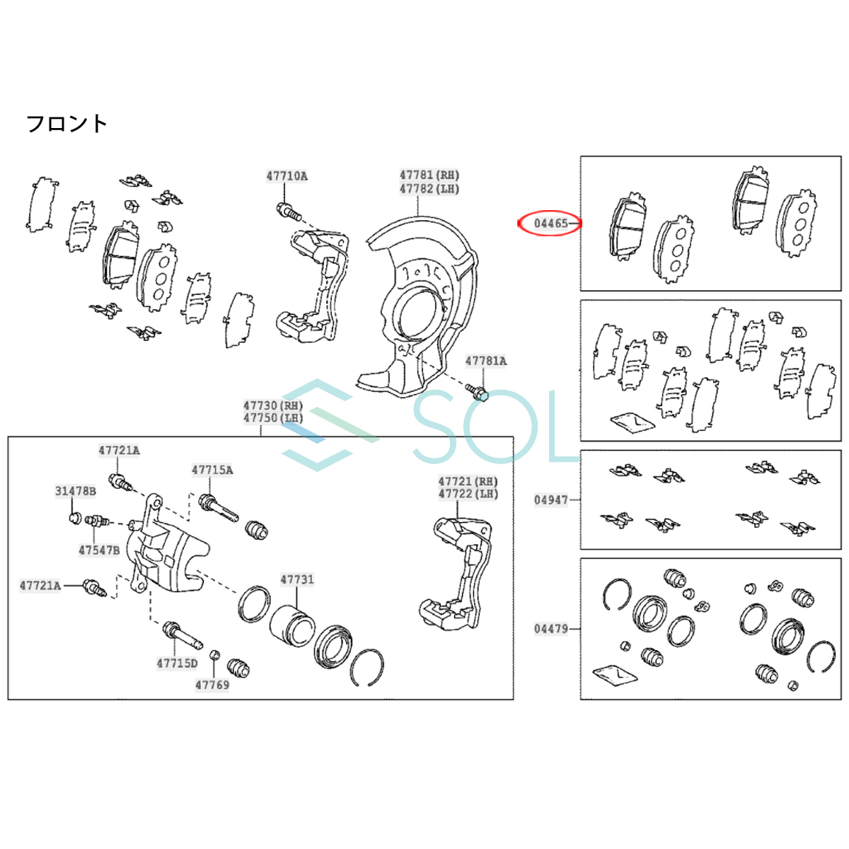 ブレーキパッド 前後左右セット 1台分 トヨタ ノア ヴォクシー ZRR70G ZRR70W ZRR75G ZRR75W 1台分 04465-42160 04466-28080 出荷締切18時_画像2