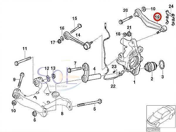 BMW E65 E66 リア コントロールアーム アッパーアーム 左側 735i 740i 745i 750i 760i 745Li 750Li 760Li 33306772241 33326758141_画像2