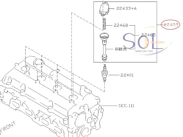 日産 X-TRAIL エクストレイル(T30 NT30) ティアナ(TNJ31) ムラーノ(TZ50) イグニッションコイル 22448-8H315 22448-8H300 出荷締切18時_画像2