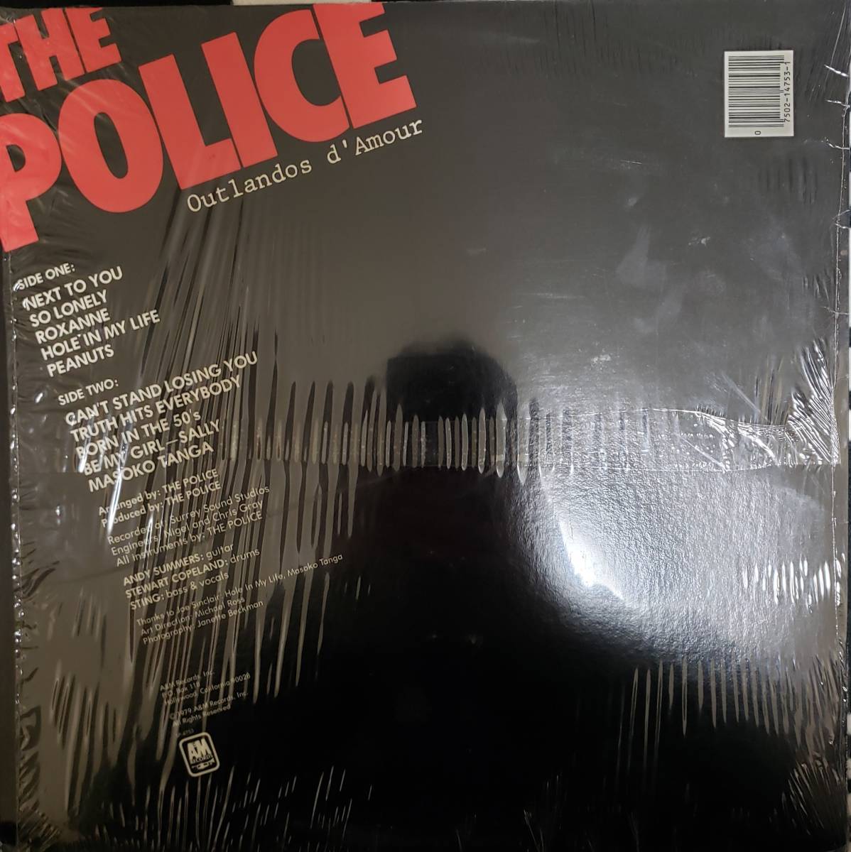 12inch USA盤 THE POLICE ■ Outlandos d' Amour ■ の画像7