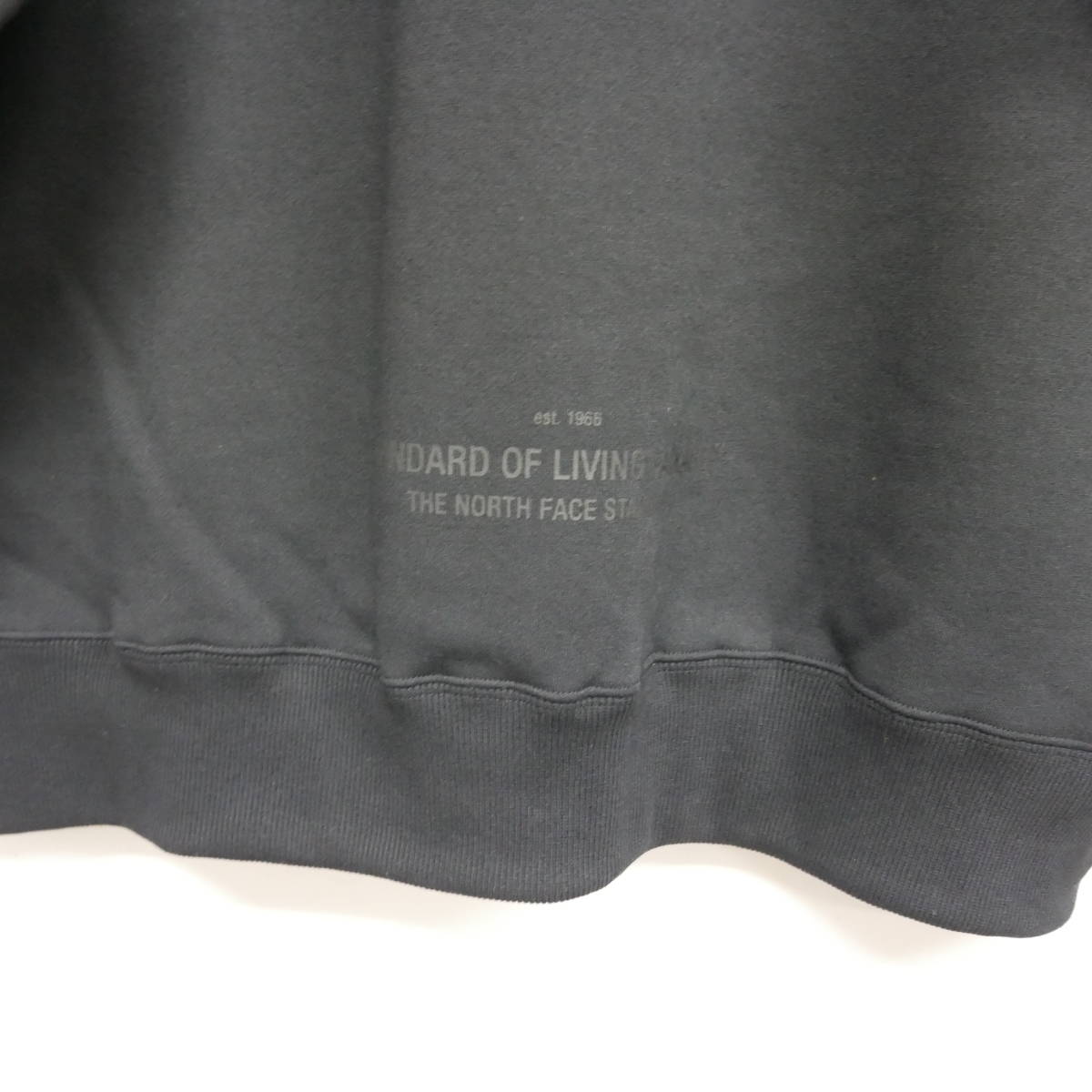 【1円】未使用 国内正規 THE NORTH FACE STANDARD ノースフェイス スタンダード 23AW 限定 NT62235R Crew Sweat スウェット BLACK 黒 XXL_画像4