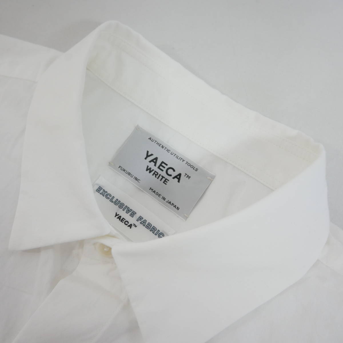 【1円】未使用 国内正規 YAECA WRITE ヤエカ 43151 BUTTON SHIRT ボタンシャツ コットン×ラミー 定価25300円 WHITE ホワイト 白 L_画像4