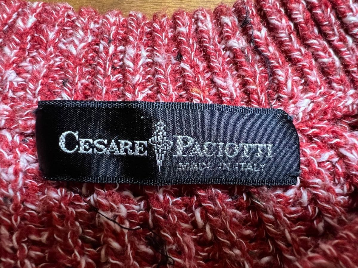イタリア製・リブ編みセーター　チェーザレパチョッティ　 Lサイズ　