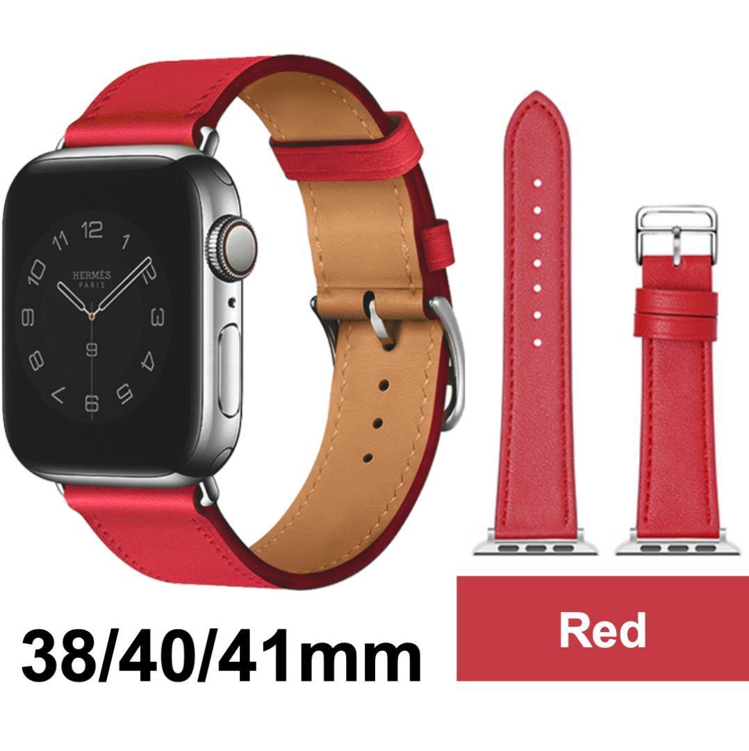 Apple Watch バンド 合皮　38/40/41mm　レッド