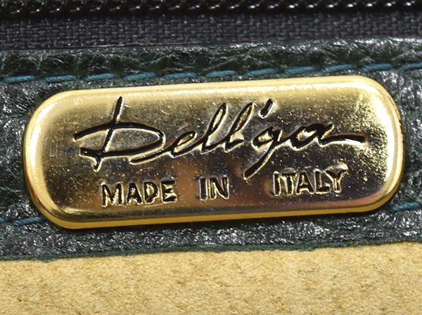 イタリア製 デルガ 【Dell'ga】 オールレザー 牛革 高級ブリーフケース マチ広タイプ