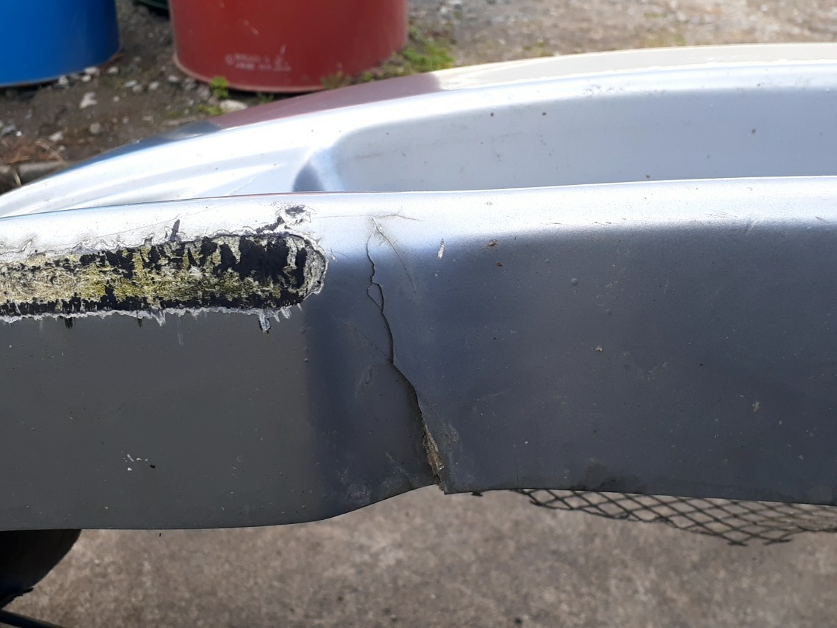 FHK11 March ga yellowtail ore front bumper after market goods damage equipped KR4 silver K-FACTORY Nissan genuine products number 62022-72B25