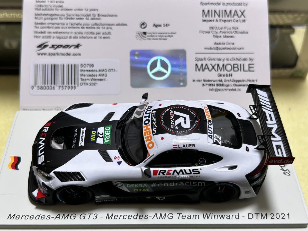 スパーク spark 1/43 Mercedes-AMG GT3 - Mercedes-AMG Team Winward n°22 - DTM 2021 [SG799]の画像9