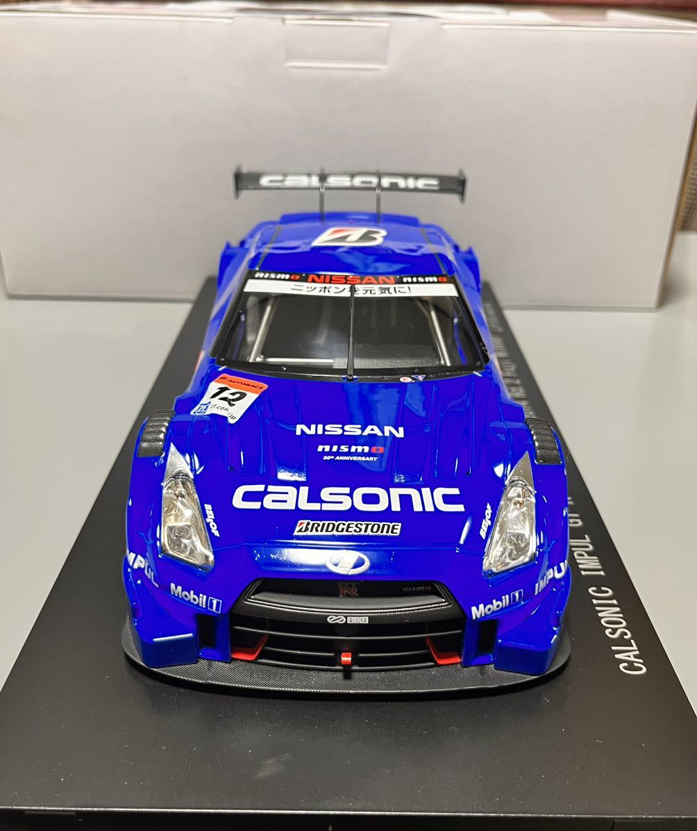 エブロ 1/18 CALSONIC IMPUL GT-R Rd.2 Fuji Winner SUPER GT500 2014 #12 カルソニック インパル GT-R 富士 優勝 _画像5