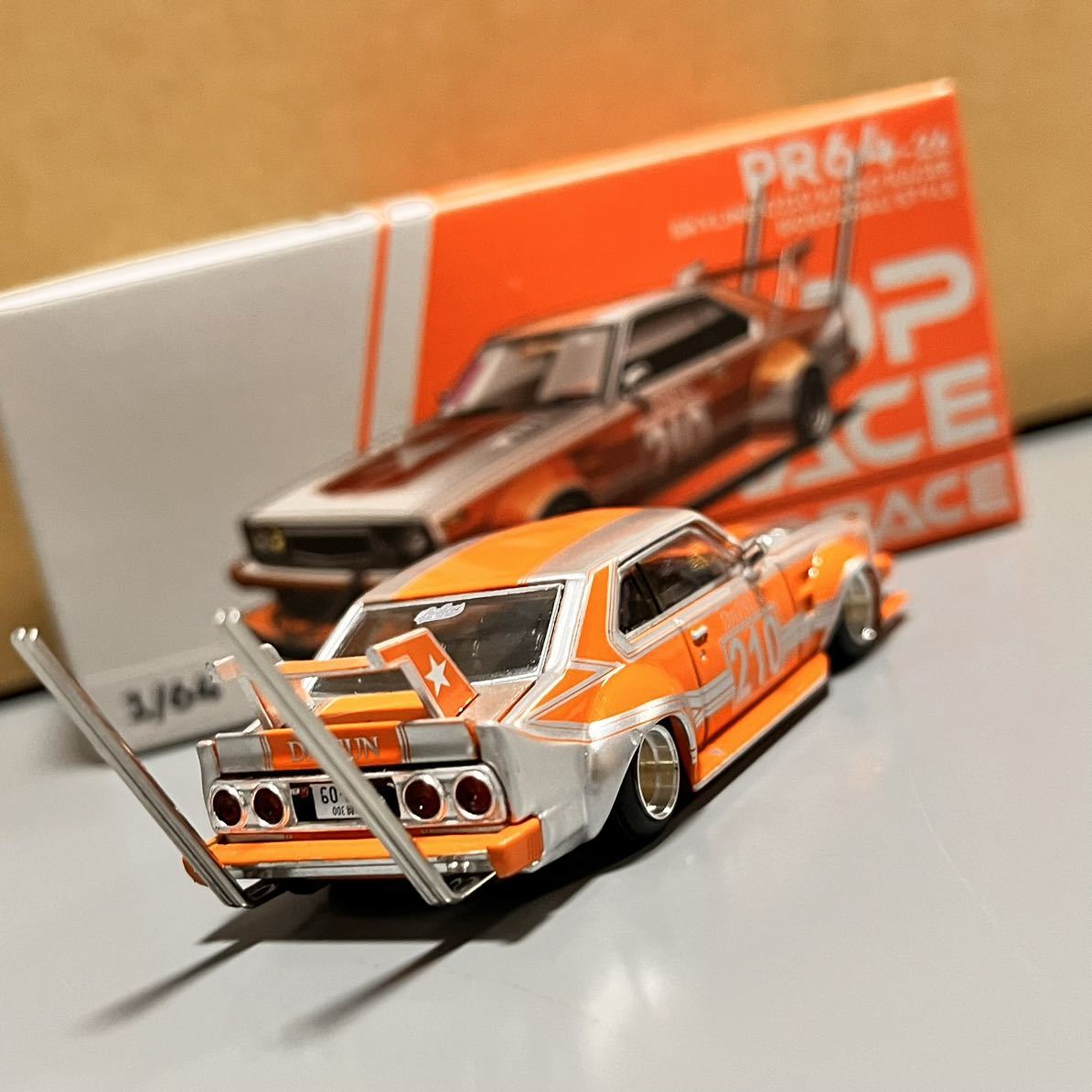 POP RACE 1/64 SKYLINE C210 KAIDO RACER BOSOZOKU STYLE ニッサン スカイライン ジャパン 街道レーサー 暴走族 スタイル #210_画像6