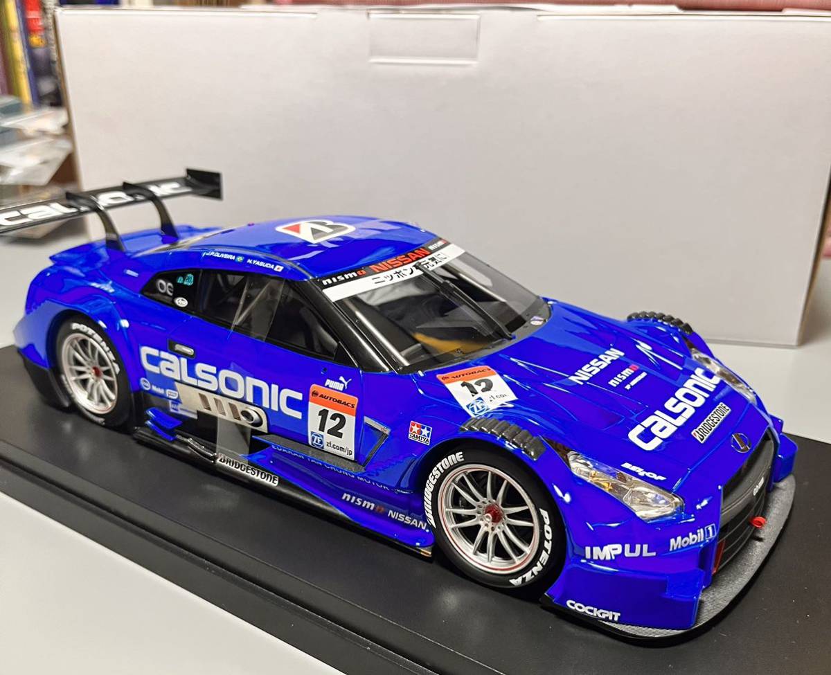 エブロ 1/18 CALSONIC IMPUL GT-R Rd.2 Fuji Winner SUPER GT500 2014 #12 カルソニック インパル GT-R 富士 優勝 _画像3