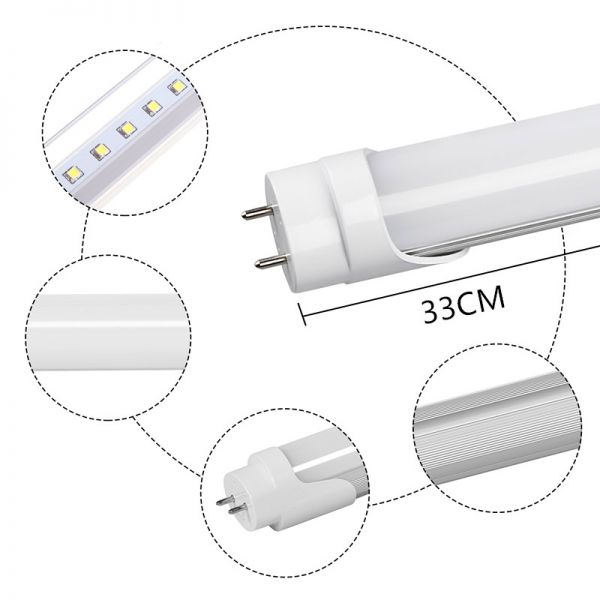 LED蛍光灯 10W型 33CM 昼光色 直管LED照明ライト グロー式工事不要 1本セット_画像2