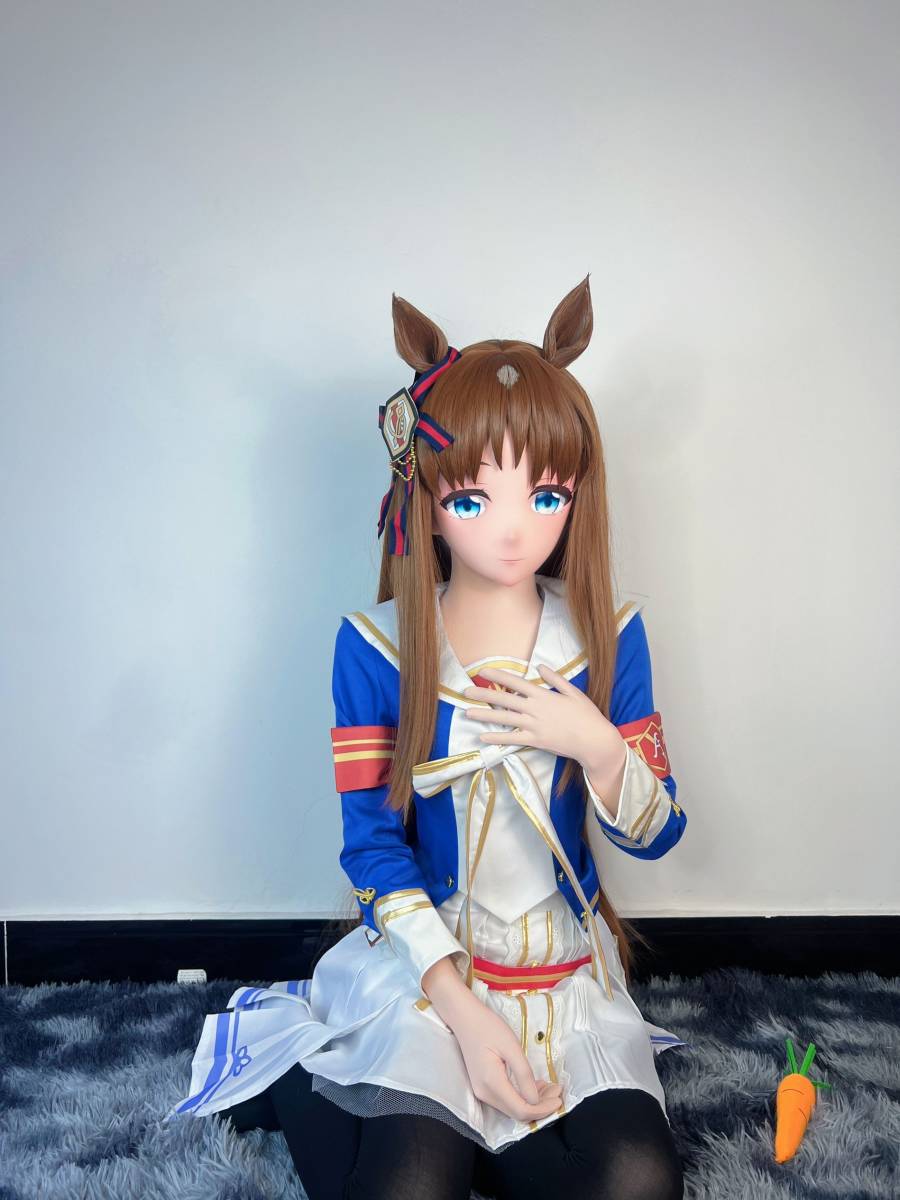 グラスワンダー　着ぐるみ 　マスク 　ウマ娘　美少女　マスク　kigurumi 　コスプレ　コスチューム　衣装付　全頭面_画像1