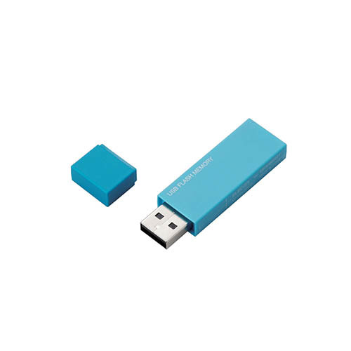 【5個セット】エレコム USBメモリー/USB2.0対応/セキュリティ機能対応/32GB/ブルー MF-MSU2B32GBUX5_画像1