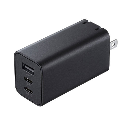 サンワサプライ USB PD対応AC充電器(PD65W・C×2+A×1) ACA-PD95BK_画像1
