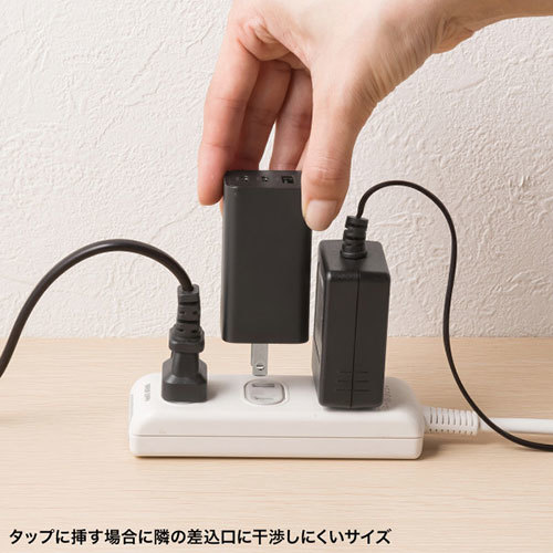 サンワサプライ USB PD対応AC充電器(PD65W・C×2+A×1) ACA-PD95BK_画像5