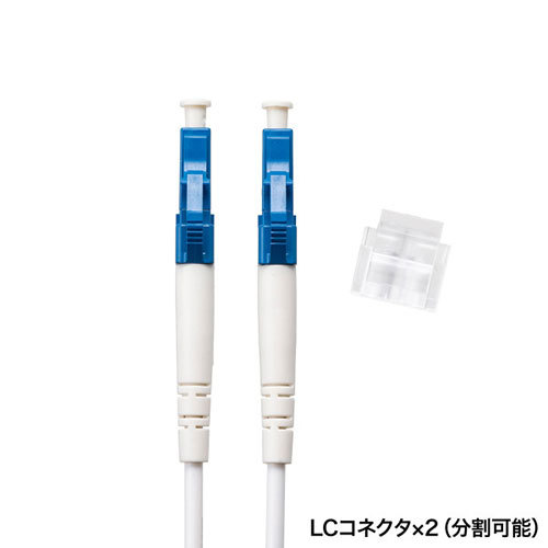 サンワサプライ メガネ型光ファイバケーブル(シングル8.6μm LC×2-LC×2 1m) HKB-LCLC1-01N_画像6