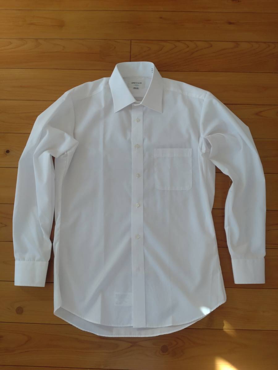 ORIHICA オリヒカ カッターシャツ サイズ：M（39-83） 無地ホワイト_画像1
