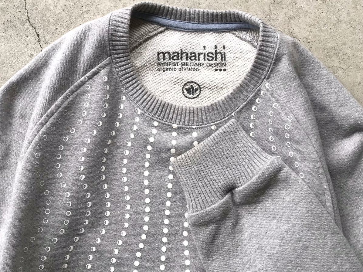 maharishi 吊り裏毛 スウェットシャツ M マハリシ メンズ トレーナー セーター パーカー 灰 グレー_画像1