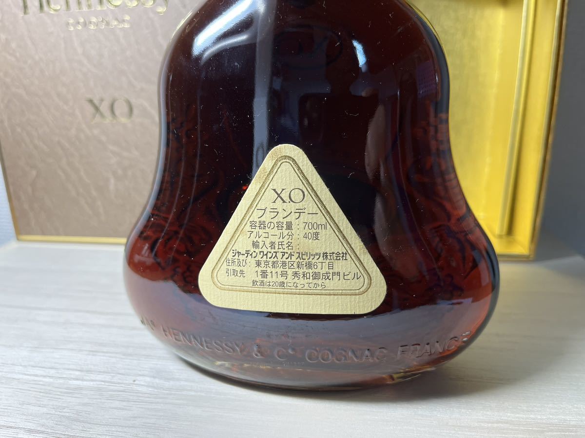 ② Hennessy ゴールドキャップ ヘネシー X.O Cognac 700ml コニャック 箱入り OLD 40% 金キャップ _画像7