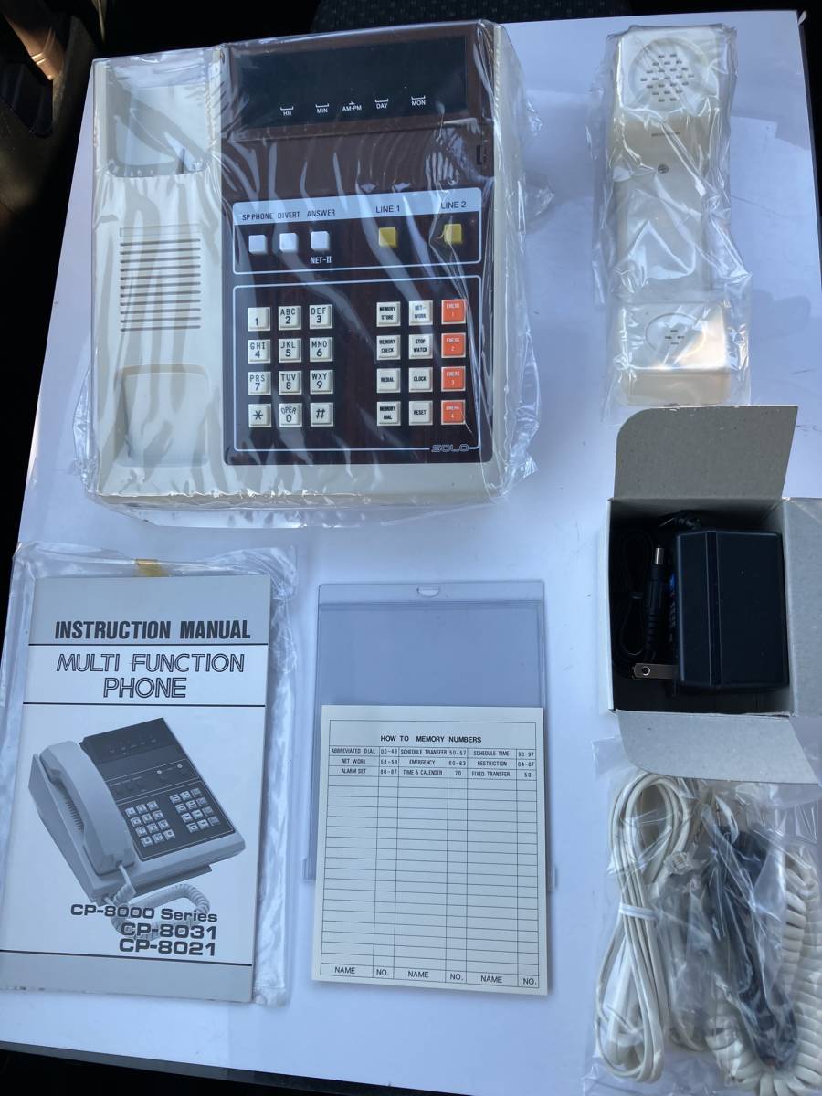 [ super rare * unused ]SOLO CP-8021 multifunction telephone machine postage included Vintage Showa Retro Vintage TAITOH CORPORATION antique abroad 