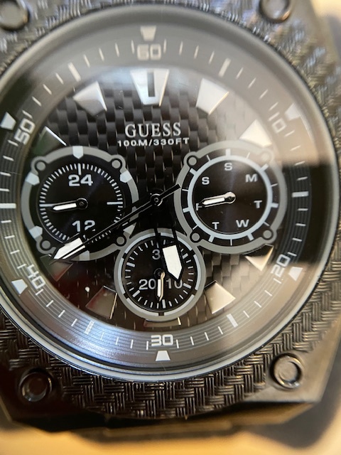 GUESS ゲス W1058G3 メンズ 腕時計 稼働 クロノグラフ デニム ベルト レガシー_画像2