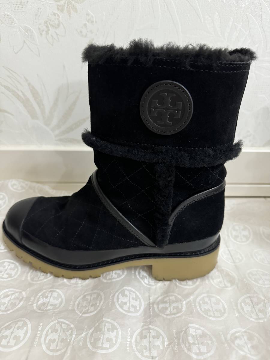 TORY BURCH トリーバーチ　ブーツ - ムートン×レザー 黒 レディース 靴 TORY BURCH_画像4