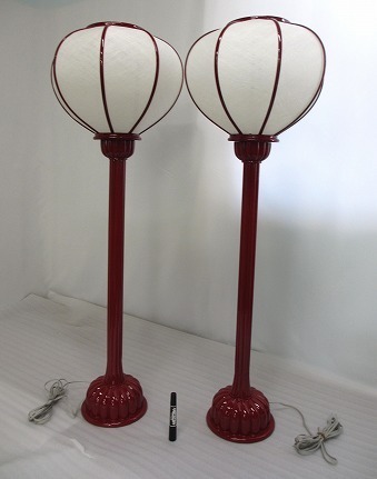特別販売品】朱塗り 雪洞(ぼんぼり) 一対です 電装付き(火袋 特別販売品】朱塗り 雪洞(ぼんぼり) 一対です 電装付き(火袋