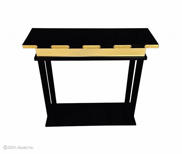 寺院仏具】朱塗り 慈光型の立焼香机(背高タイプ)金具付 前机 寺院仏具】朱塗り 慈光型の立焼香机(背高タイプ)金具付 前机