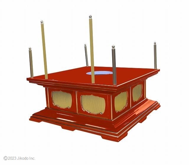 【寺院仏具】潤み塗り　高級護摩壇3.5尺　壇のみ(天板に60cm角ステンレスプレート付)国内自社工場製木製仏具(受注生産品)(商品番号10221u）_画像9